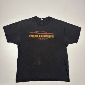 Vintage Hanes Black Challengers 4 Life Graphic T-Shirt